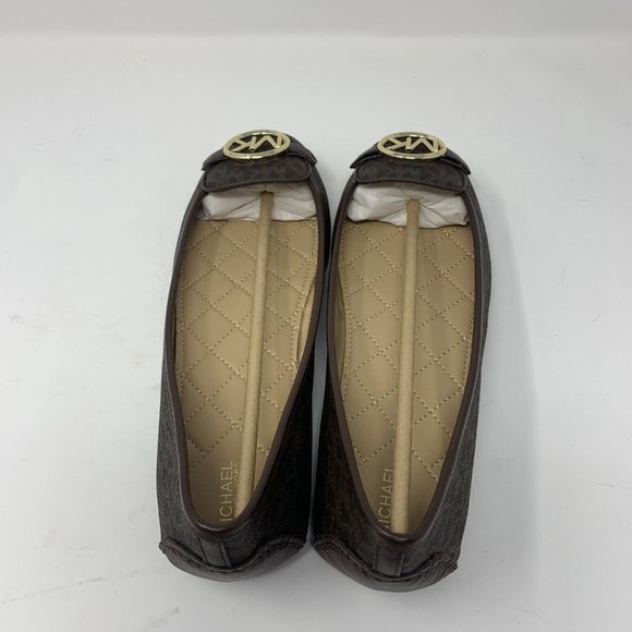 Michael Kors Lillie 40R9LIFP3B Ballet Flats Women's 10 M Brown Mini MK Logo 0596 - Picture 6 of 9